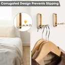 Dntorx Folding Coat Hooks, 6 Pcs Foldable Gold Wall Hooks Heavy Duty Foldable Hook Bathroom Towel Hooks Robe Hooks Wall Mounted for Hanging Coat Towels Clothes Hat Bags Keys