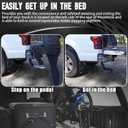 Rear Bed Step Retractable Bumper Truck Tailgate Step Fit Toyota Tundra 2022 2023 2024 2025 2026 Replaces PTS30-34000 PTS3034000