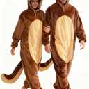 vavalad Adult Onesie Pajamas Halloween Costume Cosplay Women Men (Large, New Brown Animal Onesie Pajamas)