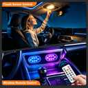 8PCS Magnetic Wireless Interior Car Lights, 8 Colors RGB Ambient Nightlight