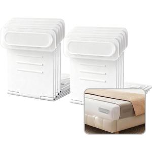 Fitted Sheet Holders for Restless Sleepers, Kids & Pets  Stop Sheets from Popping Off, w/ Bonus Strips for Thin Sheets, Easy Install Grippers, 8 Pack Fits Twin to King Mattresses