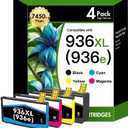 936XL 936 9125e Ink Cartridges Combo Pack: Replacement for HP 936e 936 Ink Cartridges for HP Printers OfficeJet Pro 9125e 9120e 9730e 9130 9135e 9122e 9128e 9110b 9120b 9130b 9130e