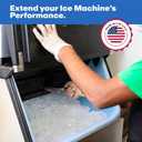 Sylvan Ice Machine Cleaner and Descaler | 2x 16 oz (8 uses) | Free Cloth | Made in USA | Nickel Safe Ice Maker Cleaner and Descaler | Universal Compatibility for Commercial & Residential Ice Makers