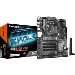 GIGABYTE B550 Eagle WIFI6 Motherboard, Supports AMD AM4 Ryzen 5000 Processors, ATX, DDR4, 2X M.2, PCIe 4.0, WIFI6, 1GbE LAN, EZ-Latch