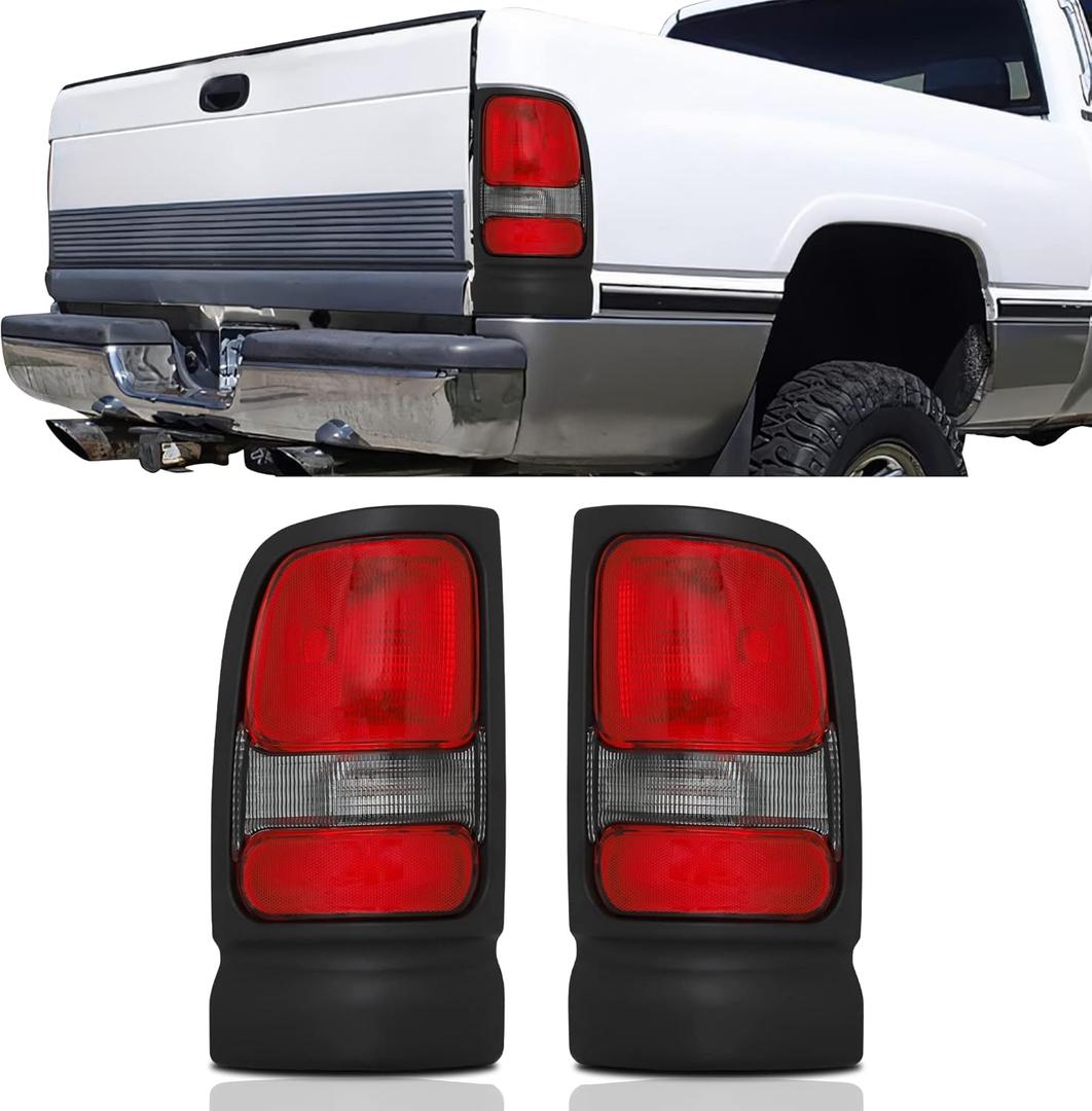 Tail light assembly Fit for 1994-2001 1994 1995 1996 1997 1998 1999 2000 2001 94 95 96 97 98 99 00 01 Dodge Ram 1500 2500 3500 Taillight Driver Side and Passenger Side (Chrome-pair) Tail light assembly Fit for 1994-2001 1994 1995 1996 1997 1998 1999 2000 2001 94 95 96 97 98 99 00 01 Dodge Ram 1500 2500 3500 Taillight Driver Side and Passenger Side (Chrome-pair)