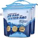 TOURIT Reusable Ice Bag 2.5lb Ice Pack for Cooler, Collapsible Water Container with Spigot for Camping, Hiking, Drinking