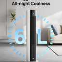DREO Tower Fan for Bedroom, 43" Cooling Fans That Blow Cold Air 2025 Upgraded, Evaporative Air Cooler, Quiet 85 Oscillating Floor Fan, Easy Cleaning, APP Control, 4 Modes & 4 Speeds, 12H Timer, White