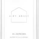 Airy Abode Premium White Wood Picture Frame 30x40 Matted to 24x36 - Pick Your Size and Color