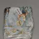 Horaldaily Christmas Tablecloth 60120 Inch, Golden Snow Deers Washable Table Cover for Party Picnic Dinner Decor (Green)