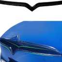 Front Grille Insert Trim for Tesla Model X 2016-2020 ABS Piano Black Front Grill Outer Decoration Cover Car Exterior Styling Protective Decor Accessories