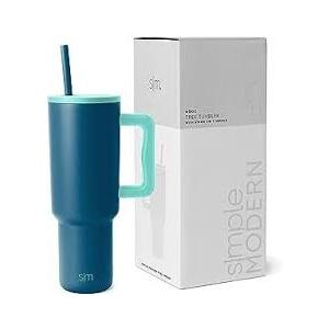 Simple Modern 40 oz Tumbler with Handle and Straw Lid | Insulated Reusable Stainless Steel Water Bottle Travel Mug Cupholder Use | Gifts for Women Men Him Her | Trek Collection | 40oz |