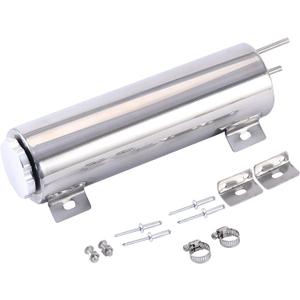 BATONECO Radiator Coolant Over Flow Puke Tank Can 3 X 10 Inch Polished Stainless Steel 28 OZ 3'' X 10''