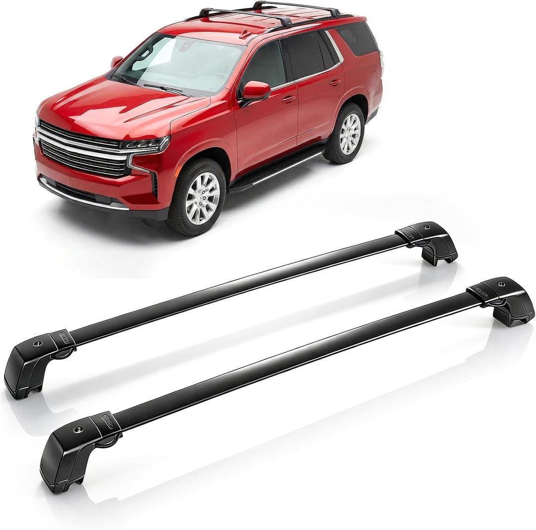 Roof Rack Cross Bars 330 lbs Load Capacity, Lockable Aluminum Crossbar Set Compatible with Chevrolet Suburban/Tahoe 2021–2026,fit for GMC Yukon XL 21-26, fit for Cadillac Escalade ESV 21-26