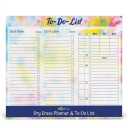 Royal Brites Dry Erase Planner & To-Do List Poster (14" x 22") – Reusable Tie-Dye Daily Task Board for Wall, Home, Office & Classroom Organization