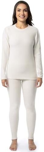 Fruit of the Loom womens Stretch Fleece Lined Thermal Long Johns Underwear Set, Size 2XL