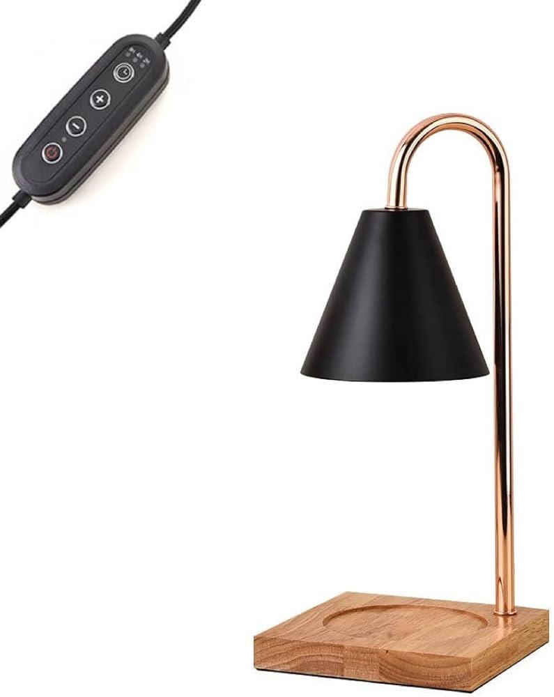 Erumpere Candle Warmer Lamp, Dimmable Candle Warmer Lamp with Timer for Jar Candles 2H/4H/8H Nightstand Lamp for Bedroom (2 Wax Warmer Bulbs)