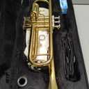 Bb Standard Trumpet Set for Beginner or Advanced Student, Brass Student Trumpet Instrument with Hard Case, Cleaning Kit, 7C Mouthpiece and Gloves (Gold)