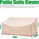 F&J Outdoors Waterproof Anti-UV Heavy Duty 3 Seater Cushion Couch Patio Sofa Covers, 82" W x 39" D x 36" H