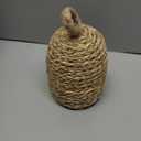 PEMAR Handwoven Seagrass Door Stopper with Handle Weighted Door Stop for Indoor Use, Floor-Friendly Felt Base, Warm Handcrafted Home Accent (5.2 lb)