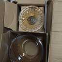 R FLORY 2 Pack Qtip Holder Glass Apothecary Jars with Lids Bathroom Storage Organizer for Cotton Swabs, Balls, Pads, Floss Picks, Vanity Storage Containers for Makeup, Candy, Jewelry (10+24oz, Amber)