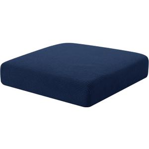Hokway Stretch Couch Cushion Slipcovers Reversible Cushion Protector Slipcovers Sofa Cushion Protector Covers(Darkblue, Small) (Small (1 Piece))