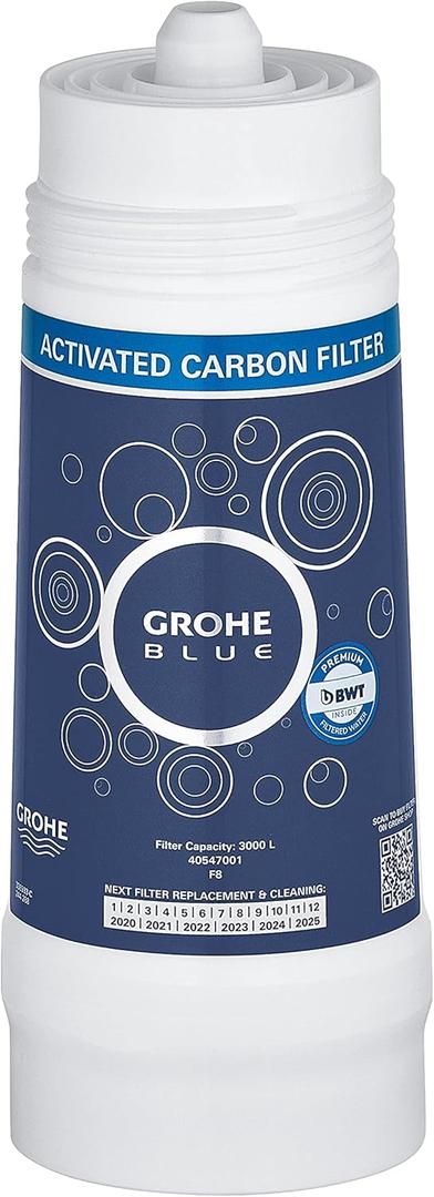 Grohe 40547001 Blue Active Carbon Replacement Water Filter 792.5 Gallon Capacity