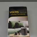 Small Portable Space Heater for Indoor Use - VOCRS 1500W PTC Electric Heater with Thermostat, Remote Control, 12H Timer, Eco and Fan Mode, Rapid and Safe Heating for Bedroom, Office