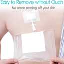 10"x12" Waterproof Shower Cover Incision Bandages for Large Wound with No Glue On The Center Adhesive Transparent Shower Protector Post Surgical Water Barrier Guard Pack of 7