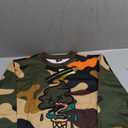 SCREENSHOT-F11076 Mens Urban Hip Hop Fleece Pullover Top - I-Screen Cone Cartoon Animatin Camo Crew Neck Streetwear Sweatshirt-Olive-Medium