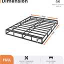 HAVONIZD 8 Inch Box Spring Full, Heavy Duty Box Spring Full Size Bed, Easy Assembly, Metal Frame Mattress Foundation with Fabric Cover