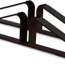 Freestanding Pet Gate Metal Support Feet, Triangle Support Feet Set of 2 for Extra Wide Foldable Pet Gate, Easy to Install, A Pair of Safety Fence Feet for Wooden Dog Gate, Dark Brown