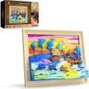 JMBricklayer Impression Sunrise Building Set for Adults  Premium Light-Up Art Block Kit with Framed Wall Art Display, Elegant Home Decor & Collectible Gift