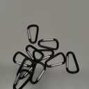 SWATOM Aluminum Carabiner Clip Snap Hook Keyring 1.5/1.9/2.2/2.4/2.8 Inch Carabiners Keychains Black(10P/20P)
