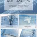 IWD Jean Shorts for Women High Waisted Stretchy Casual Denim Shorts Ripped Frayed Hem Summer Trendy Jorts (Blue), L