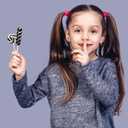 3 x 32 Counts Black White Twisty and Swirl Lollipops Blackberry Flavor, Individually Wrapped Lollipop Suckers Candy Bulk, Party Candy Buffet Lollipops Swirl, Halloween Treats Suckers (EXP 05/29/27)