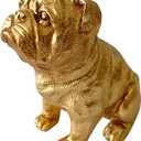 Golden Dog Statue, Animal Figurine Home Decor, Dog Sculpture for Home Office Desktop Bookshelf