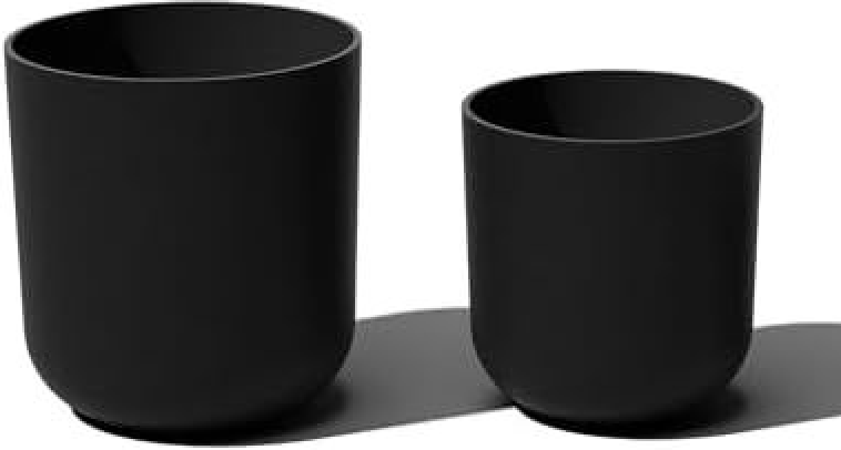 Veradek Mason Series Lima Planter - Set of 2 Round Planters for Garden/Patio | Made from Plastic-Stone Composite with Drainage Holes | Modern Décor for Succulents, Flowers, Small Plants