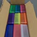 9 Pack Color Plastic Storage Boxes with Lids, Craft Jewelry Life Item Organizer for Puzzles, Pens, Rings, Needle and Thread, Nail Polish, Remote Controls