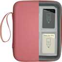 Card Case Holder for Yoto Cards Album Pouch Storage Organizer 120 Pockets, Large Capacity Portable Folder with 2 Zipper and Carry Strap, Yoto Card Binder with Sleeves for Travel (Pink)