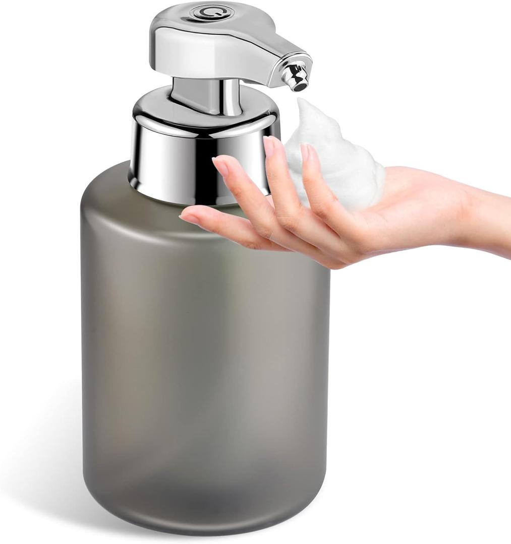 Automatic Soap Dispenser Foam Bathroom: Rechargeable Touchless Auto Smart Electric Plastic Grey Foaming Soap Dispenser - Kitchen - Hand Dish Lotion Couple