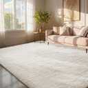 Ophanie 6x9 Area Rugs,Upgrade Non-Slip Fluffy Soft Rugs for Living Room,Large Shag Ivory Fuzzy Plush Rug,Shaggy Big Carpets for Bedroom,Kids Boys Girls Dorm Nursery Decor with Over 99 pcs Pile fibers