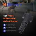 HiSport 4x4 Front Differential Axle Actuator compatible with Dodge Ram 1500 2008-2016 Pickup Truck Replace 52114387AB 52114387AC 52114387AD