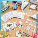 Realspring 24 Pack Under The Sea Color Your Own Jigsaw Puzzles for Kids 3-5, 4-6, 6-8, Coloring Crafts DIY Paper Puzzles Party Favors Gifts for Toddler Children Learning Education Toys