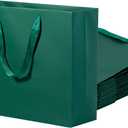 driew Large Gift Bags with Handles 12pcs, 12.64.511 Inch Large Size Paper Gift Bags Bulk Heavy Duty for Shopping Party Favor Wedding Birthday Packing Retail Small Business (Dark Green)