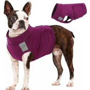 KOESON Reflective Dog Anxiety Vest, Adjustable & Breathable Thunder Jacket for Dogs, Lightweight & Soft Calming Vest for Dogs, Stress Relief Dog Compression Shirt for Thunder, Fireworks, Separation, Size: Small