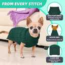 2 Pack Dog Sweaters for Small Dogs Turtleneck Pullover Cable Knit Puppy Stretch Clothes Chihuahua Yorkie Pomeranian Toy Poodle Boy Girl Pets Winter Doggie Clothes (XS, Green & Brown)