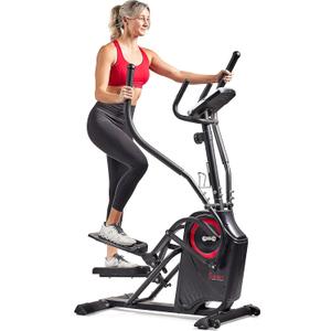 Sunny Health & Fitness Cardio Climber Stepping Elliptical Exercise Machine for Home with 8 Levels of Magnetic Resistance, Performance Monitor, Full Body Workout (Black)