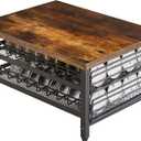 IBUYKE 2-Tie Coffee Pod Drawer Holder,80 Capsule Pods,Compatible for Nespresso Vertuo Pods,Wooden Top and Mesh Shelves,Home Kitchen Counter Coffee Bar Organizer, Rustic Brown,TCJ102H