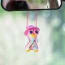 2Pcs Cool Swinging Duck Car Ornament  Cute Rearview Mirror Hanging Accessory, Dashboard Dcor, Duck Gift for Drivers and Car Lovers