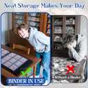 360 Pockets Toploader Binder, Trading Card Binder Storage,9 Pockets with Double-Sided Sleeves Fit for Baseball Cards MTC, TCG, Game Cards, Sports Card